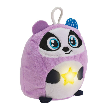 Clementoni baby glimt glimt lille panda lilla kramme legetøj natlampe