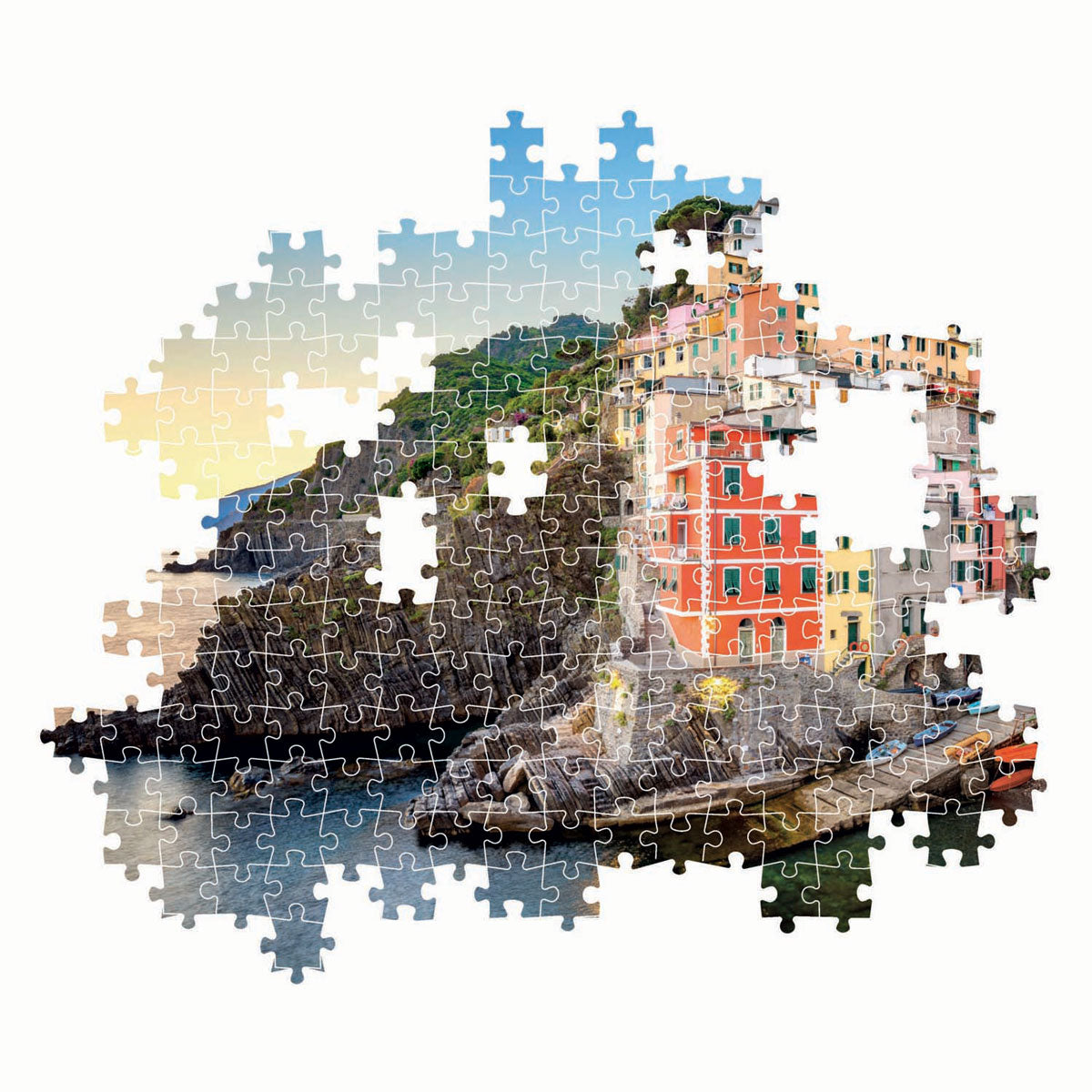 Clementoni puslespil kyst af riomaggiore, 500 stk.