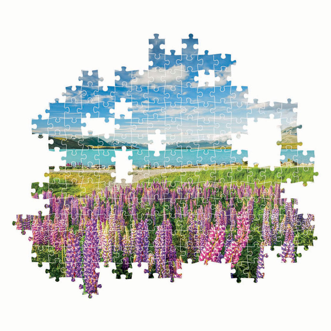 Clementoni puslespil blomster ved tekapo-søen, 1500 stk.