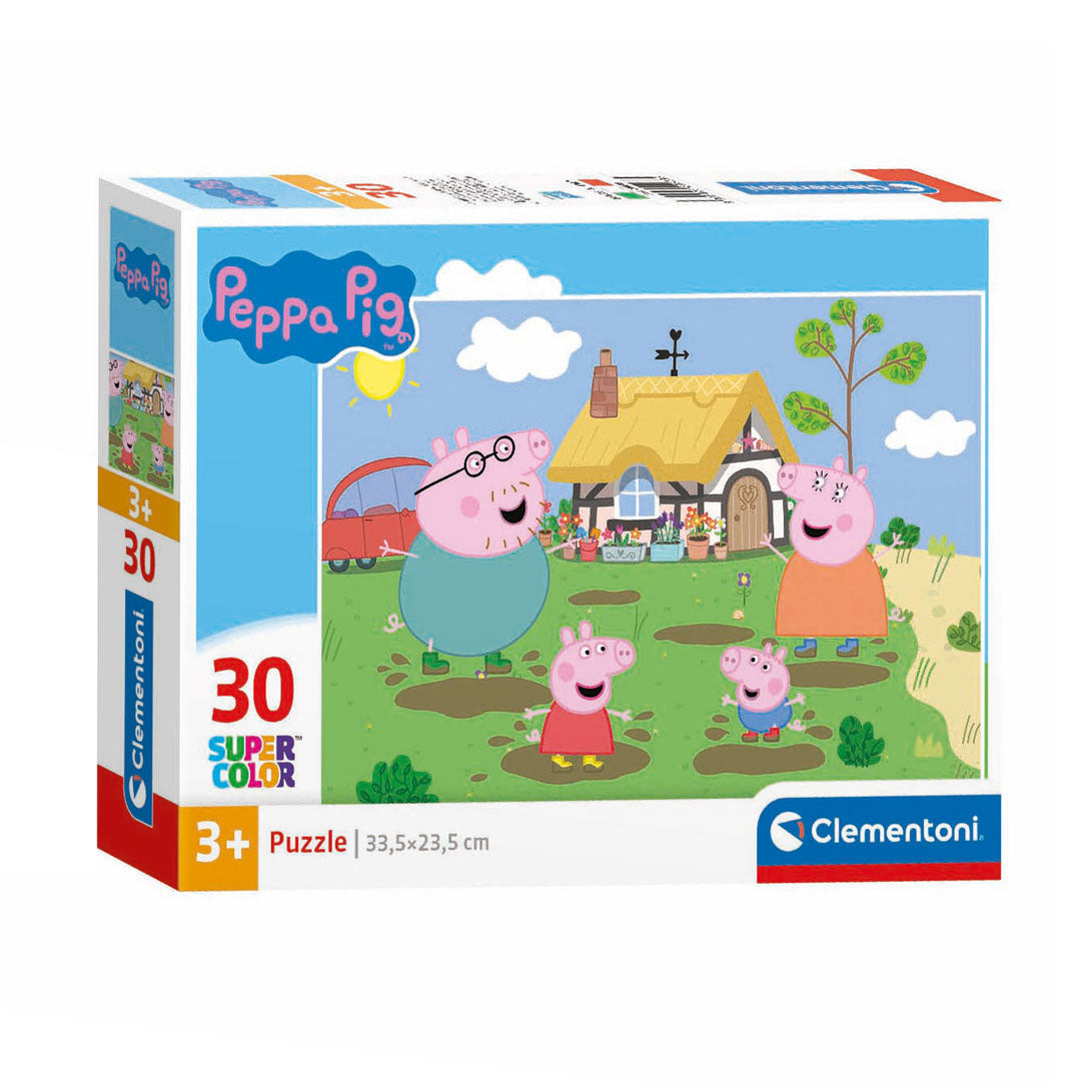 Clementoni - puslespil - 30 brikker - peppa pig - børnepuslespil - fra 3 år