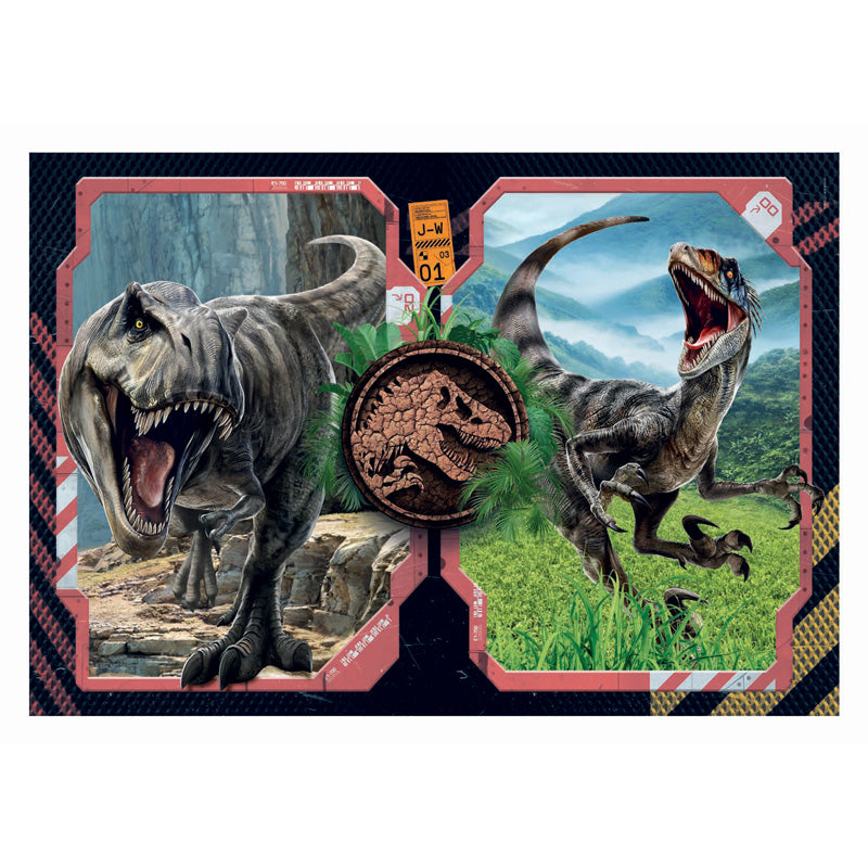 Clementoni puslespil jurassic world, 2x60 stk.