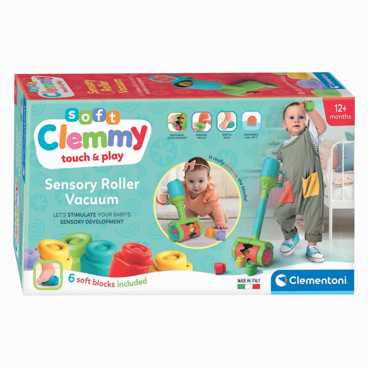 Clementoni blød clemmy støvsuger med 6 klodser