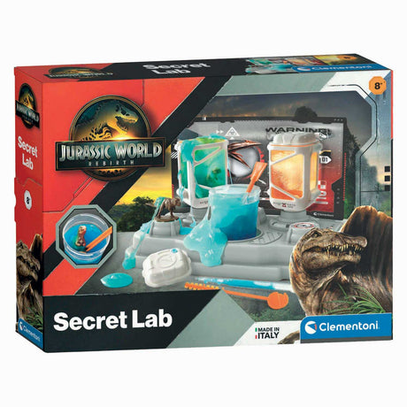 Clementoni jurassic verdens hemmelige laboratorium, der laver slim