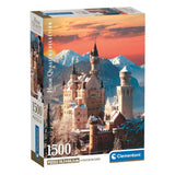 Clementoni - puslespil - 1500 brikker - Neuschwanstein slot - puslespil for voksne