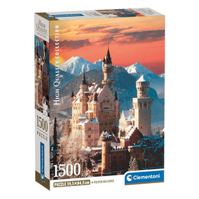 Clementoni - puslespil - 1500 brikker - Neuschwanstein slot - puslespil for voksne