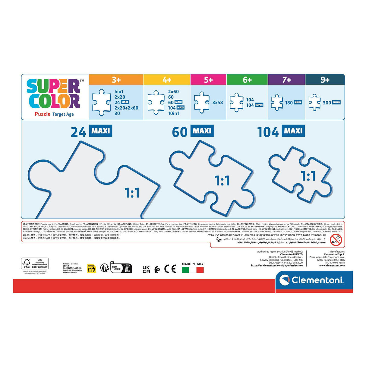 Clementoni maxi puslespil mickey mouse klubhus - 104 stk.