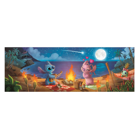 Clementoni - puslespil - 1000 brikker - disney stitch panorama - kompakt æske