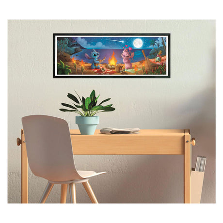 Clementoni - puslespil - 1000 brikker - disney stitch panorama - kompakt æske