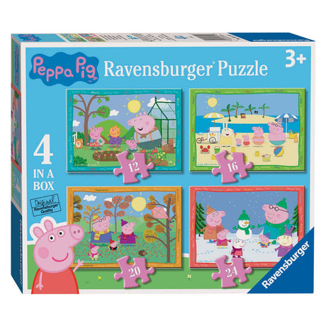 Ravensburger puslespil peppa gris: 4 sæsoner - 12+16+20+24 brikker