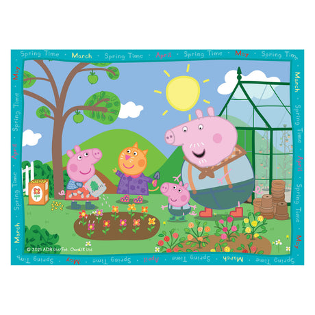 Ravensburger puslespil peppa gris: 4 sæsoner - 12+16+20+24 brikker