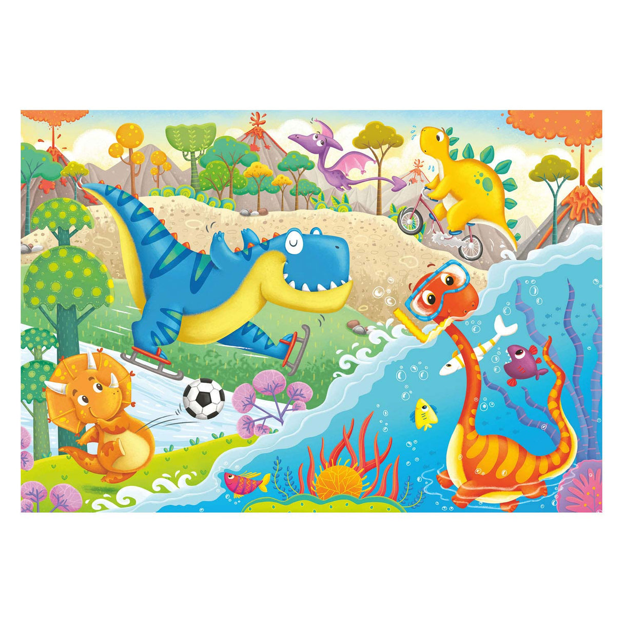 Ravensburger puslespil favorit dinosaurer - to puslespil - 12 brikker - børnepuslespil