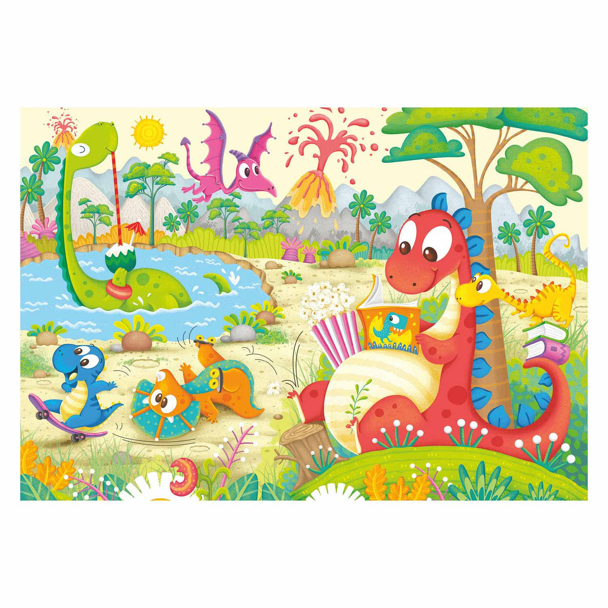 Ravensburger puslespil favorit dinosaurer - to puslespil - 12 brikker - børnepuslespil