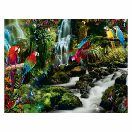 Ravensburger puslespil farverige papegøjer i junglen - puslespil - 2000 brikker
