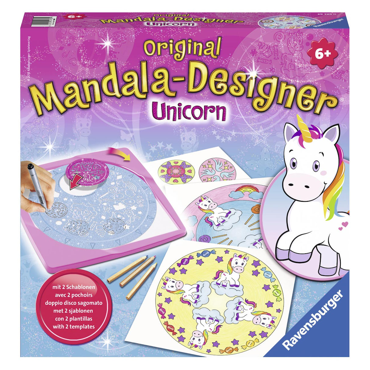 Ravensburger mandala designer 2i1 - enhjørning