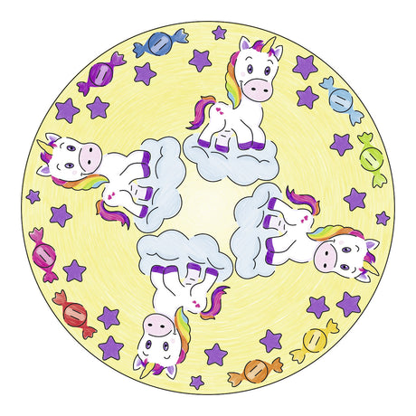 Ravensburger mandala designer 2i1 - enhjørning
