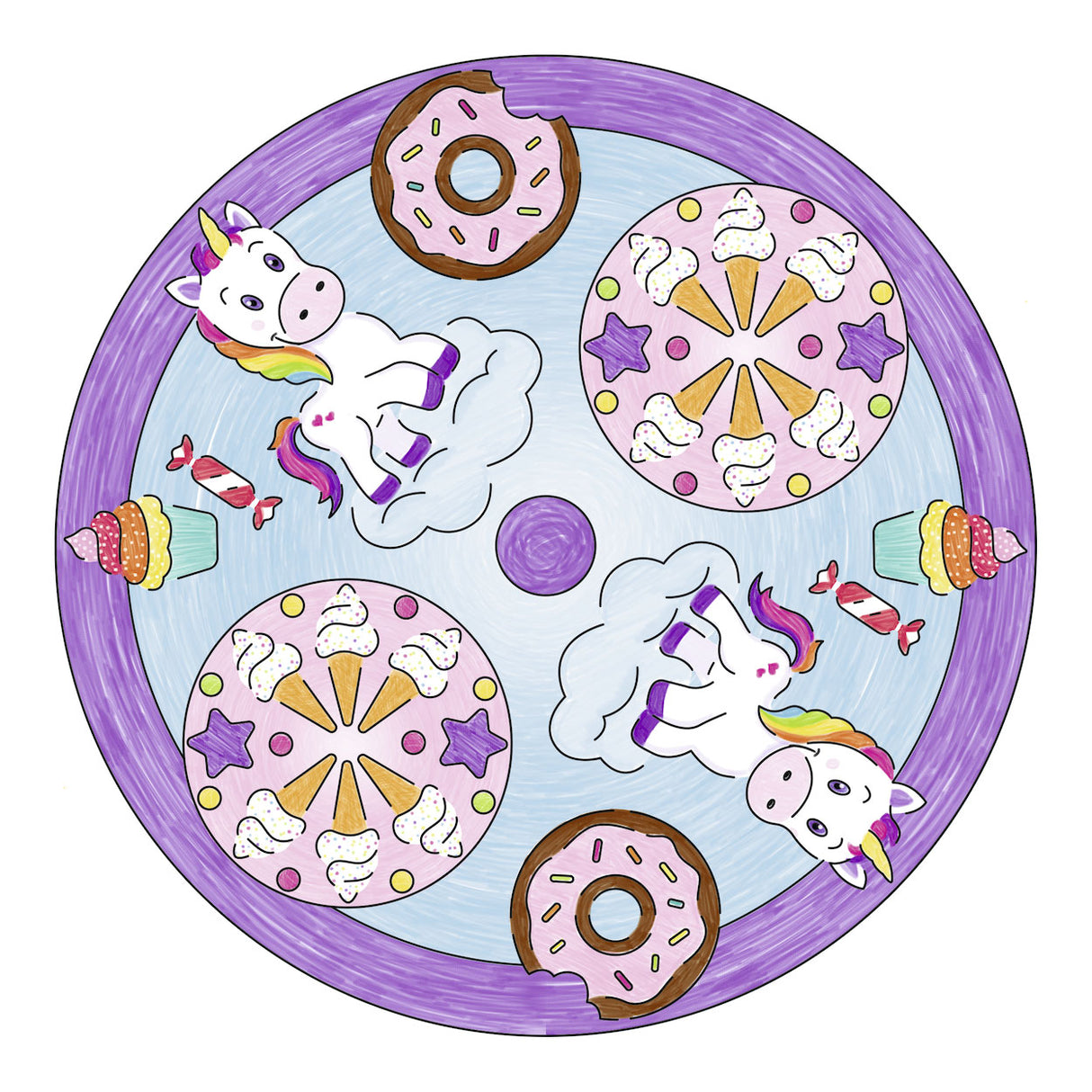 Ravensburger mandala designer 2i1 - enhjørning