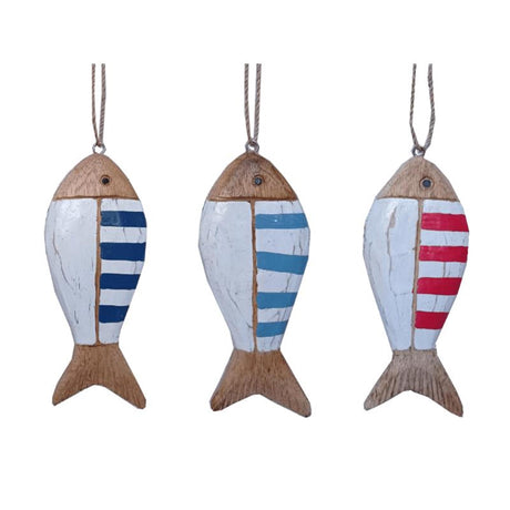 Cosydecor fiskebøjle træ 16x6x2cm