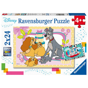 Ravensburger - De søde hvalpe 2x24 stykker