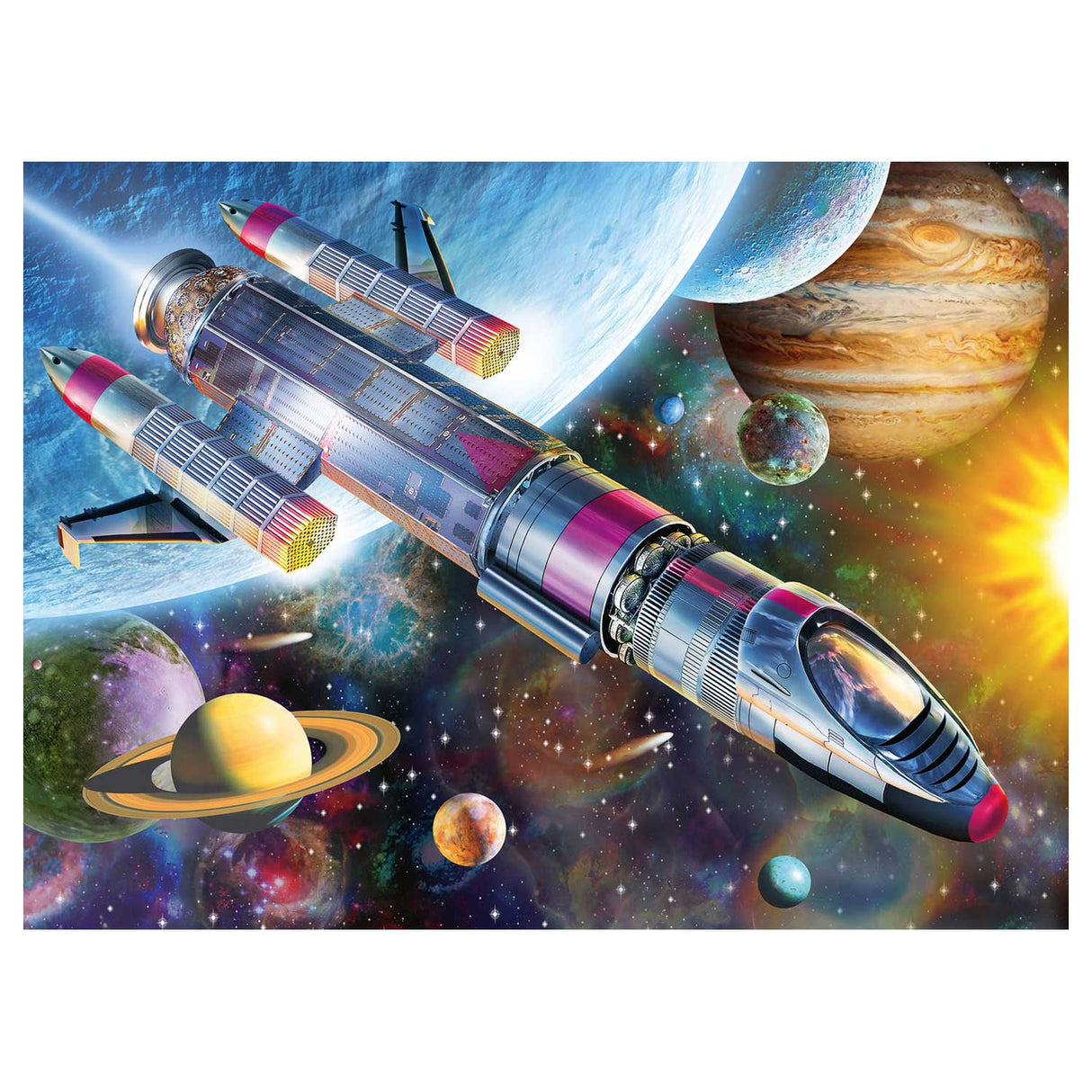 Ravensburger puslespil mission i rummet - puslespil - 100 brikker