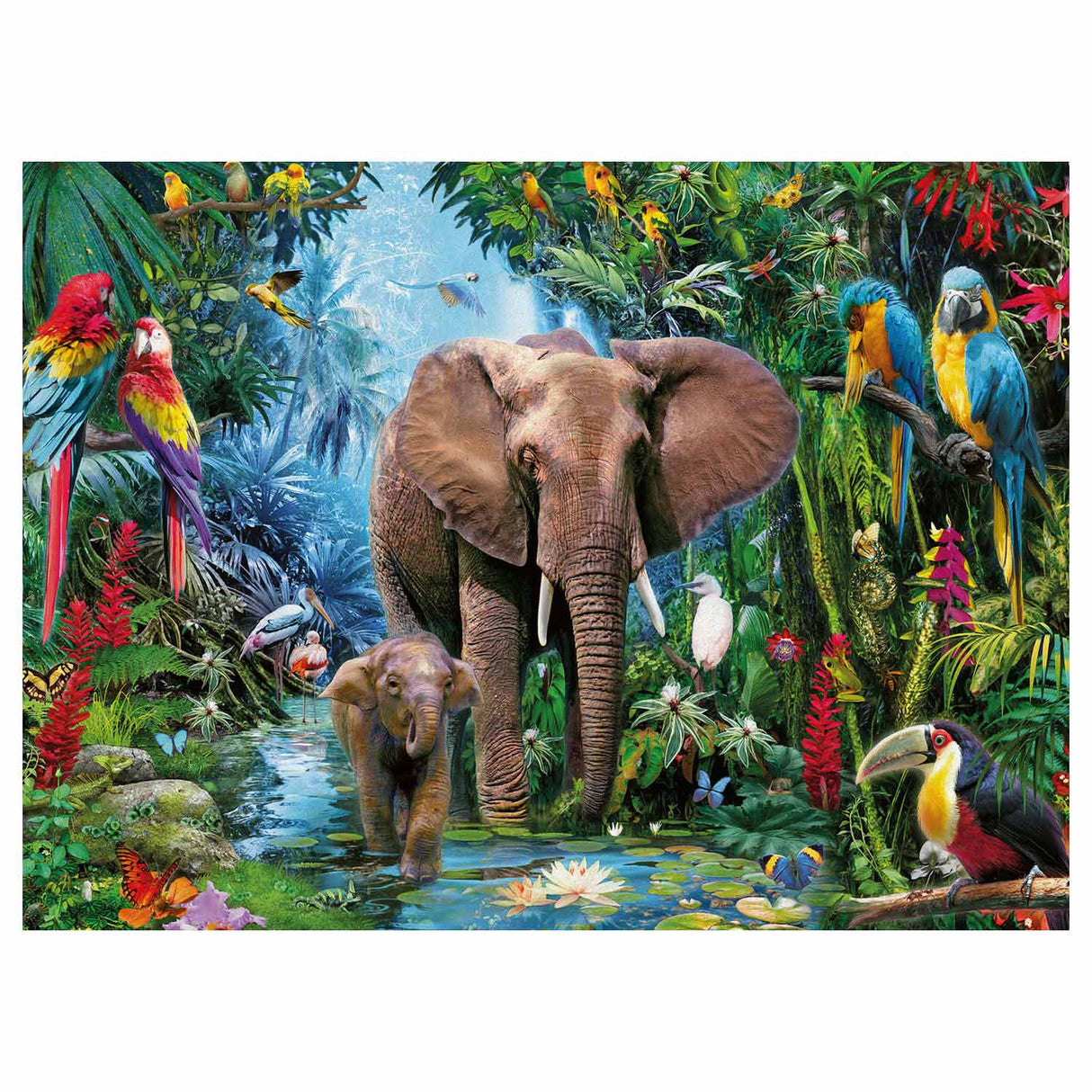 Ravensburger elefanter i junglen, 150 stk. xxl