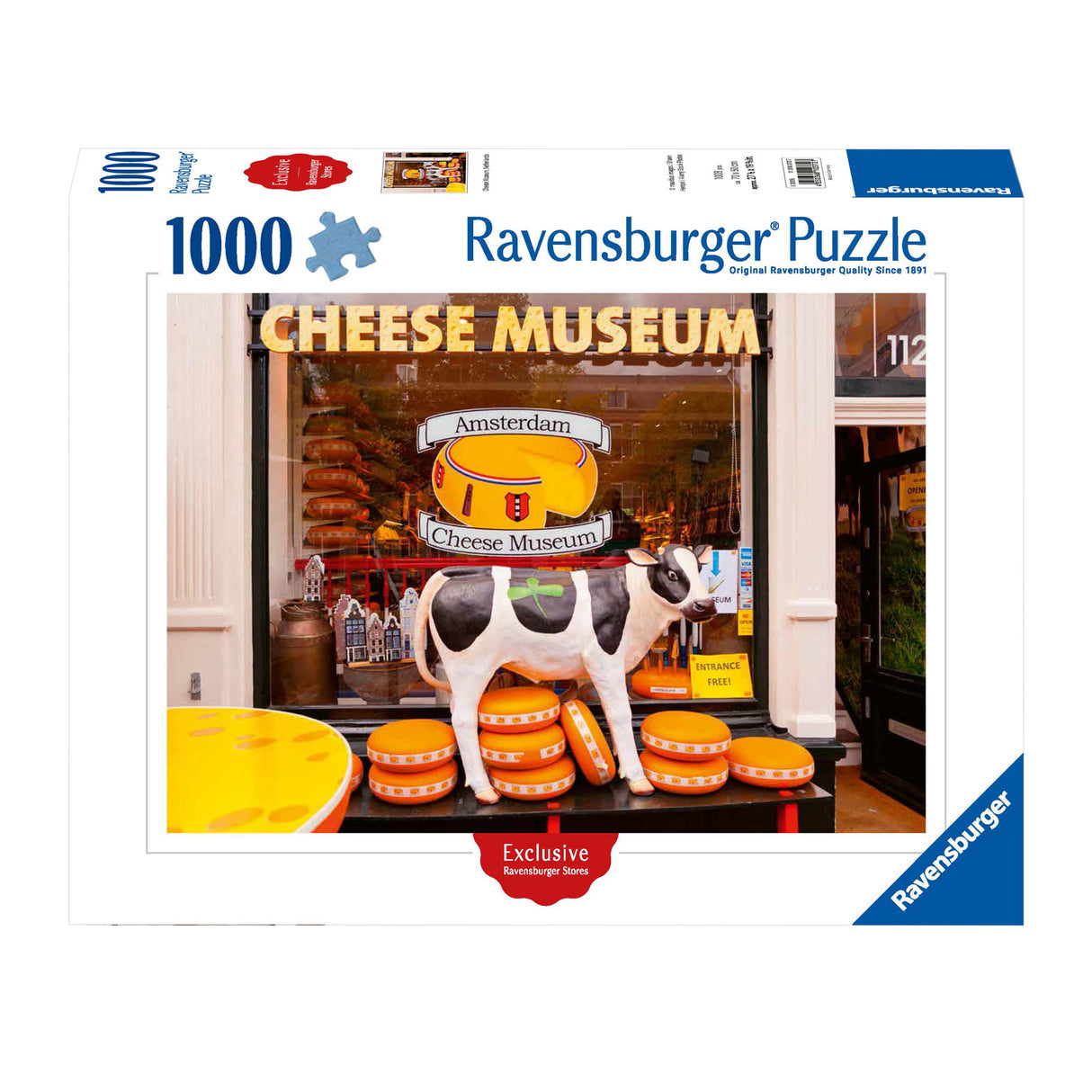 Ravensburger puslespil ost museum, 1000 stk.