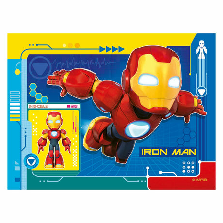 Ravensburger puslespil iron man og hans fantastiske venner - 4 puslespil