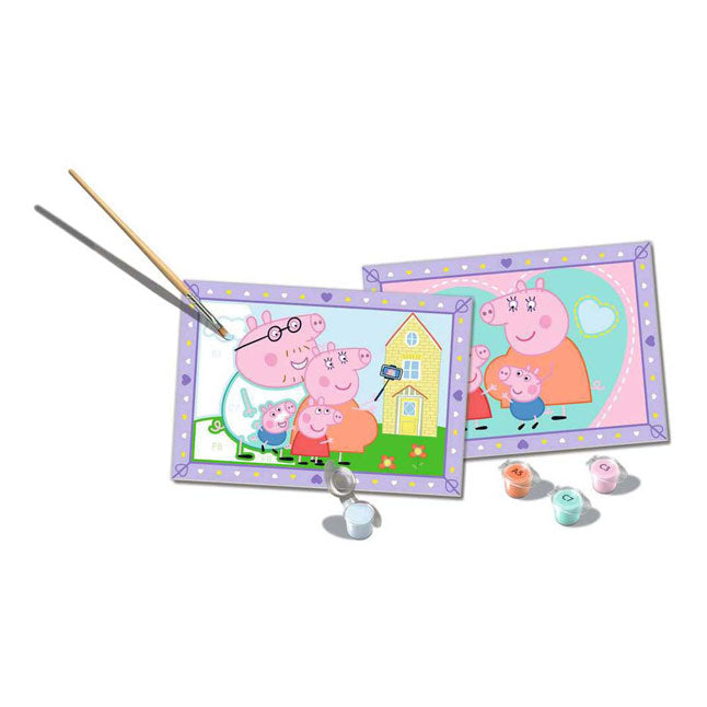 Ravensburger maling efter nummer peppa pig familie kreativt legetøj.