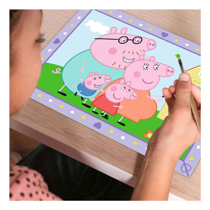 Ravensburger maling efter nummer peppa pig familie kreativt legetøj.
