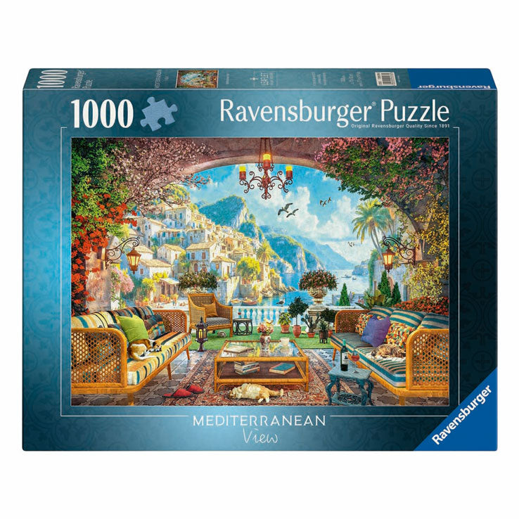 Ravensburger puslespil Middelhavet terrasseudsigt - 1000 stk.