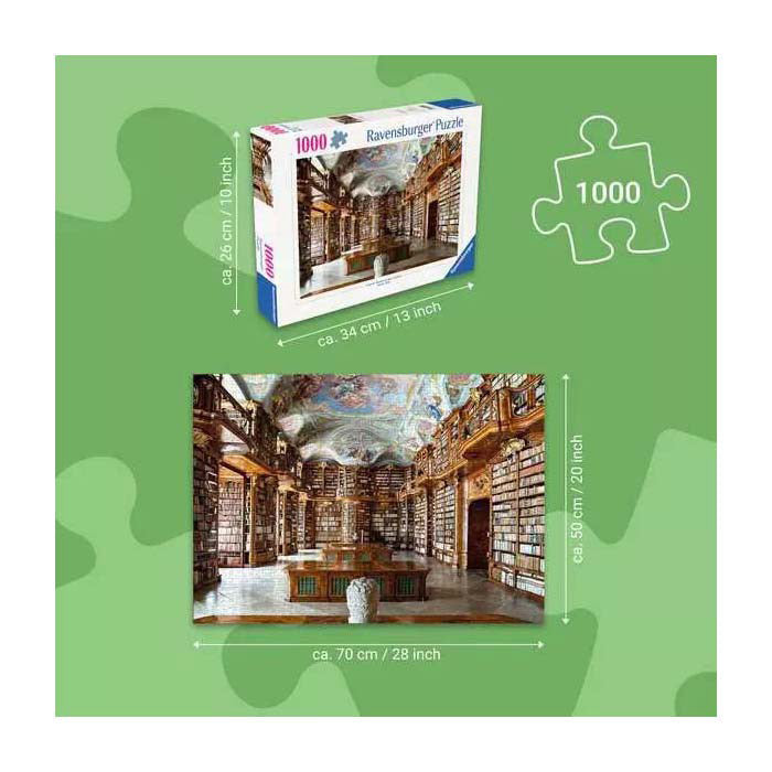 Ravensburger St. Florian Monastary Østrig offentlige bibliotek puslespil (1000 brikker)