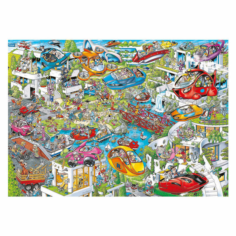 Ravensburger Ray's Comic Series: Time Travel 4 – Future Time – Tegneseriepuslespil – 1000 brikker