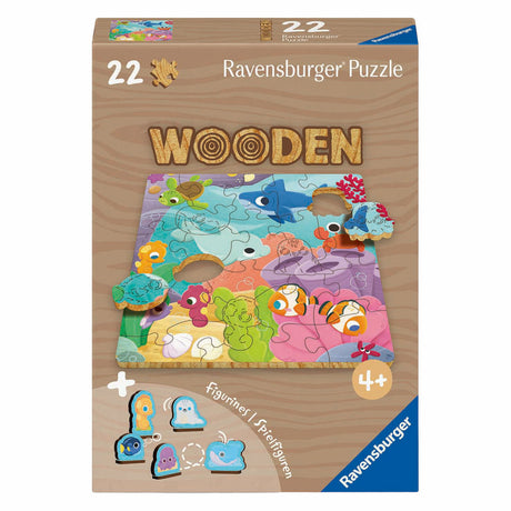 Ravensburger puslespil undervandsdyr i træ - 22 stk.