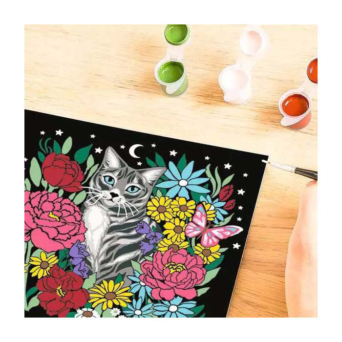 Ravensburger maling efter nummer sæt pixie cold kat kreativ pakke.