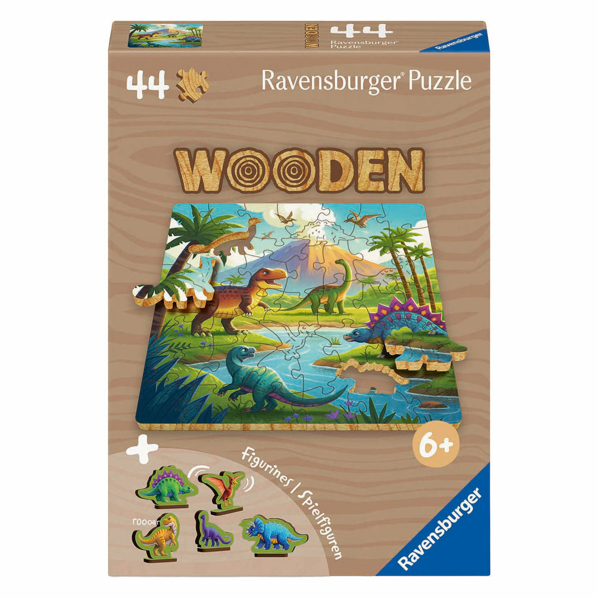 Ravensburger puslespil dinosaur i træ - 44 stk.