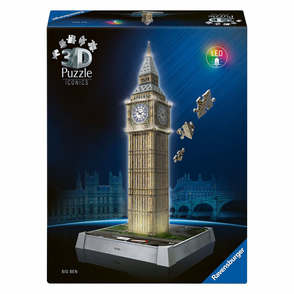 Ravensburger 3d puslespil iconics big ben - med lys - 235 stk.