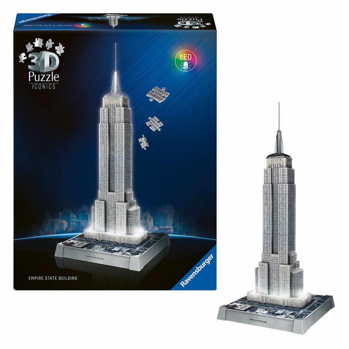 Ravensburger 3D puslespil ikoniske Empire State Building - med lys - 241st.