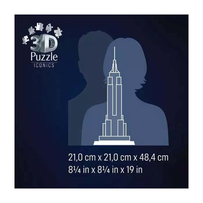 Ravensburger 3D puslespil ikoniske Empire State Building - med lys - 241st.