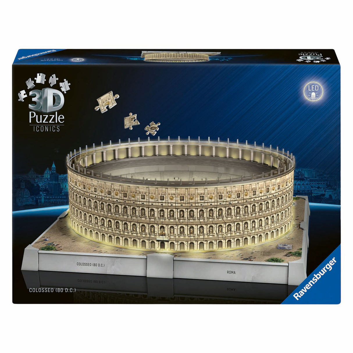 Ravensburger 3D puslespil ikoniske Colosseum Rom - med lys - 291st.