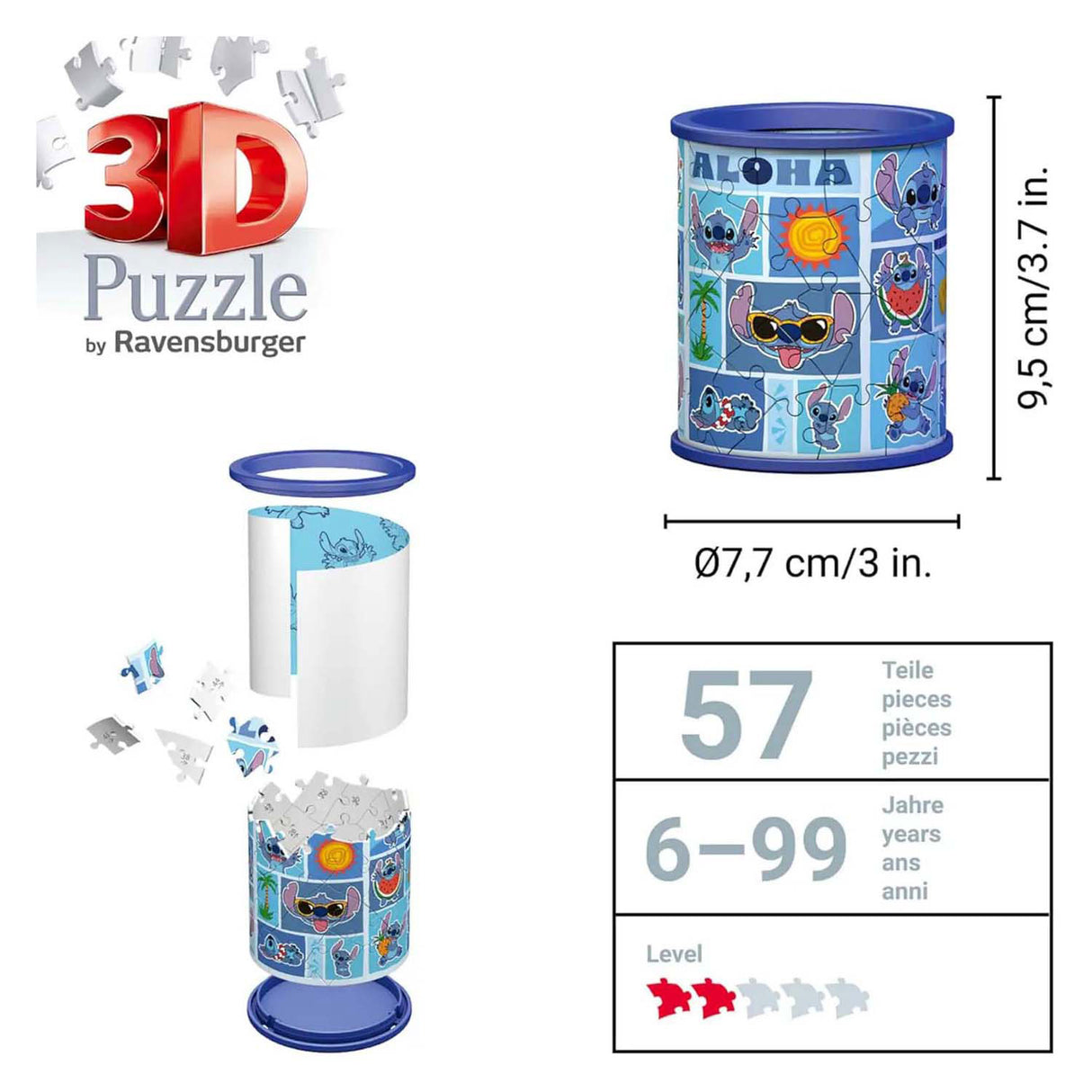 Ravensburger 3D puslespil Disney sypenholder - 54 stykker.