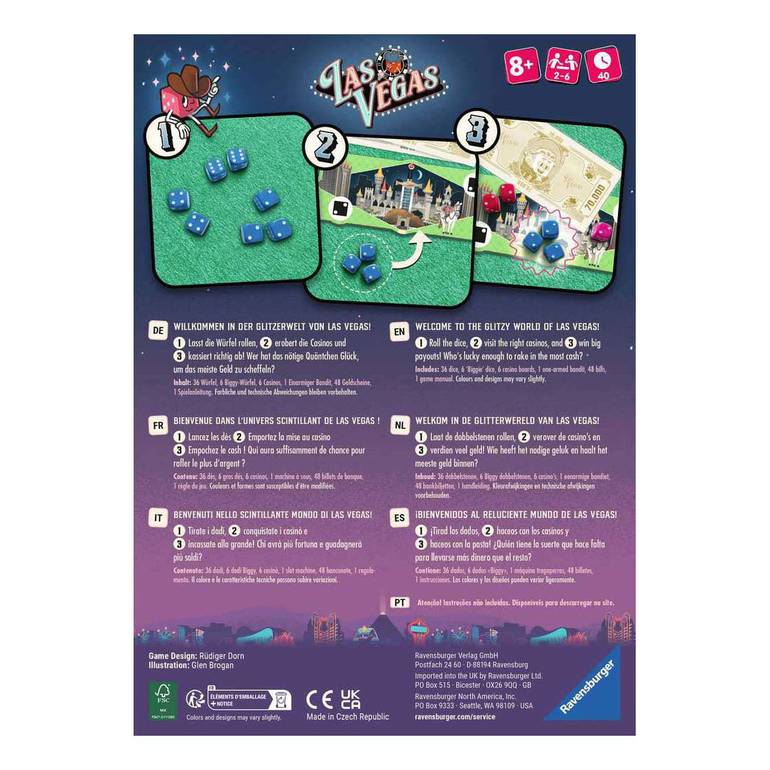 Ravensburger – Las Vegas – terningespil – fra 8 år