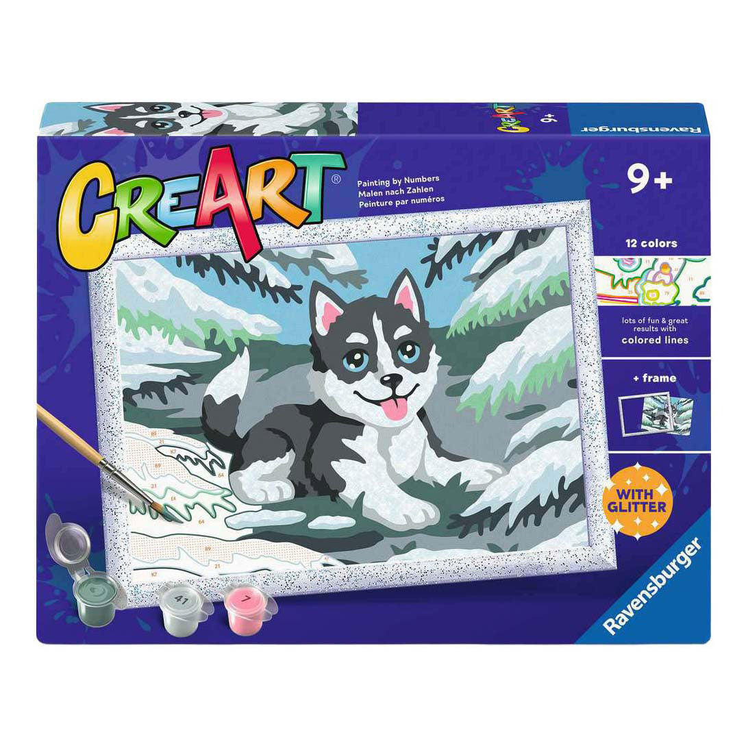 Ravensburger – creart: fræk husky – mal efter tal