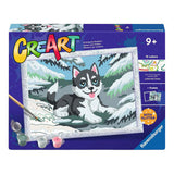 Ravensburger – creart: fræk husky – mal efter tal