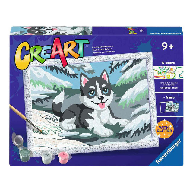 Ravensburger – creart: fræk husky – mal efter tal