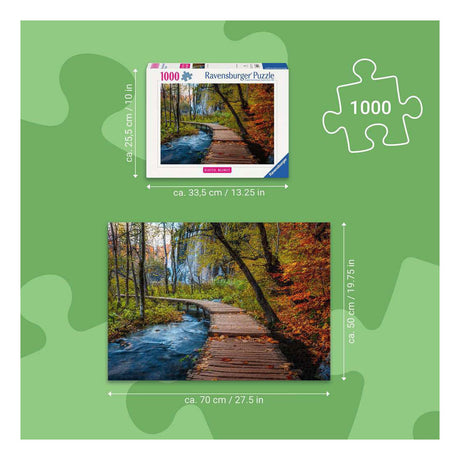 Ravensburger puslespil efterårstræspor 1000 stykker