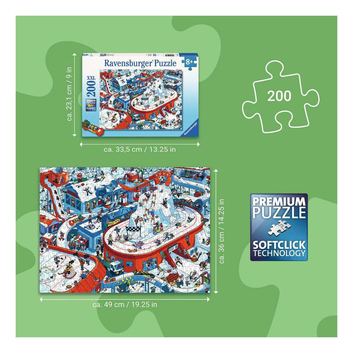 Ravensburger puslespil vintersportsstadion 200 xl brikker
