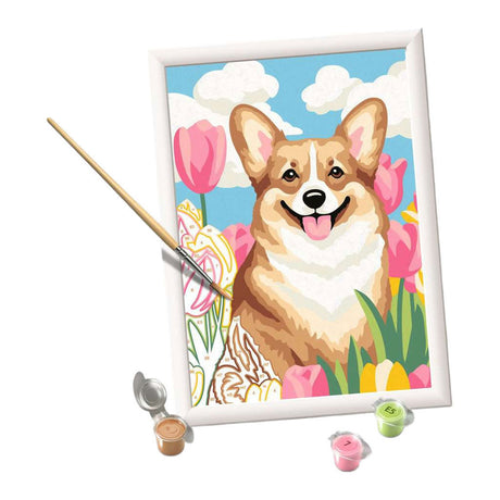 Ravensburger – creart: floral corgi – maleri efter tal