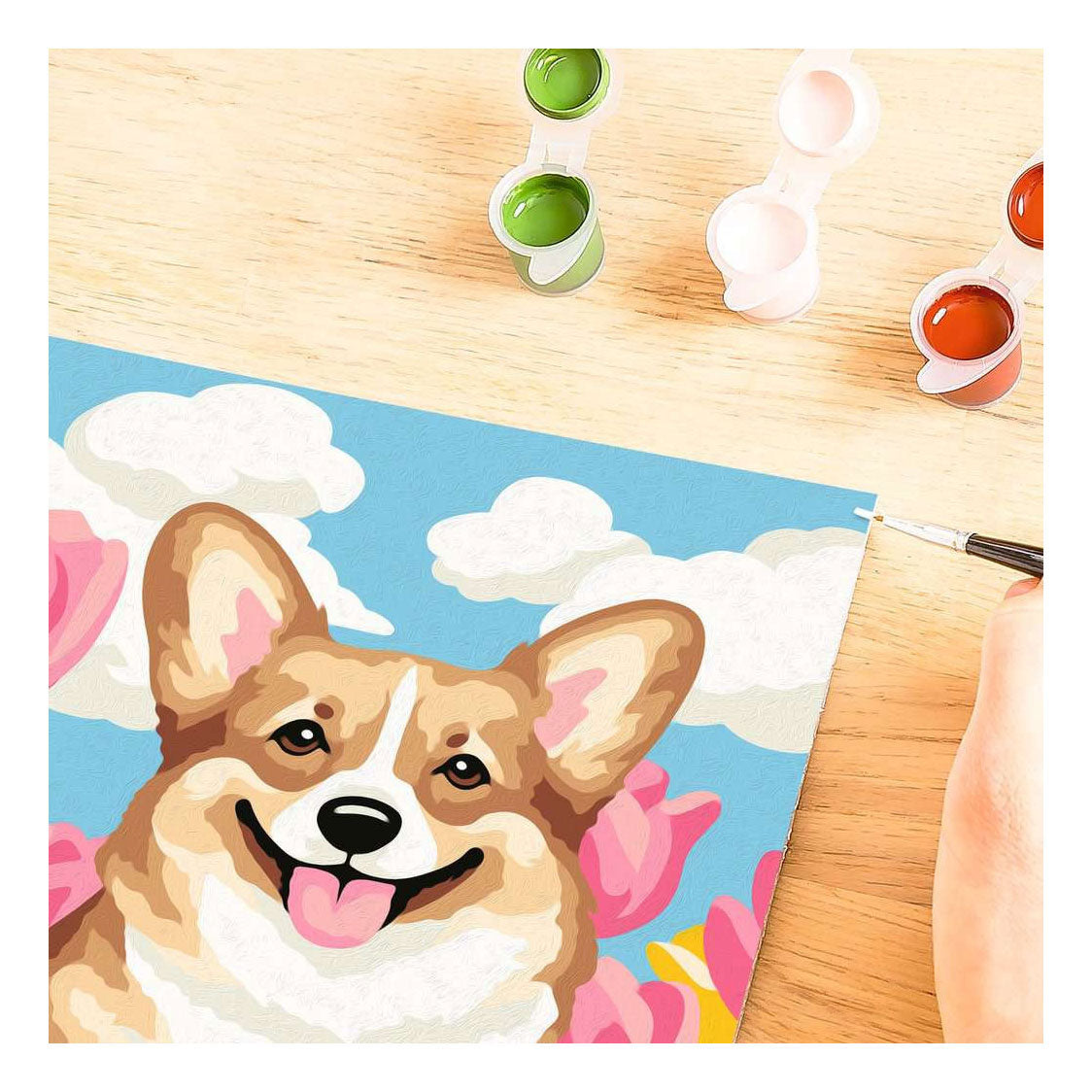 Ravensburger – creart: floral corgi – maleri efter tal