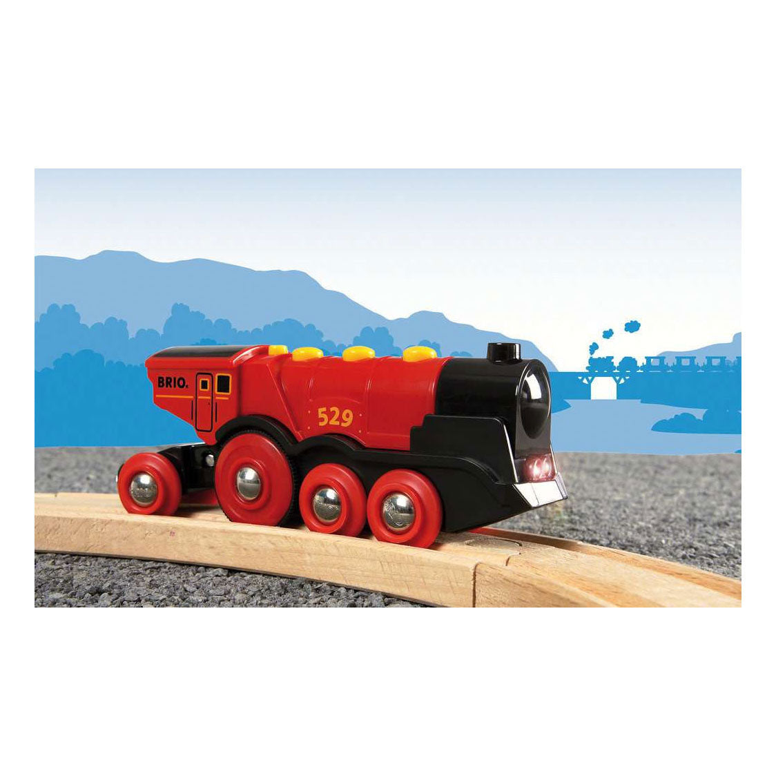 Brio rødt batteridrevet lokomotiv - 33592