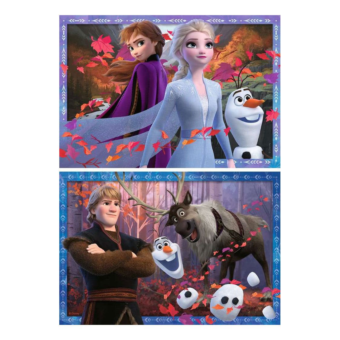 Ravensburger puslespil disney frosne 2 - 2x24 brikker - børnepuslespil