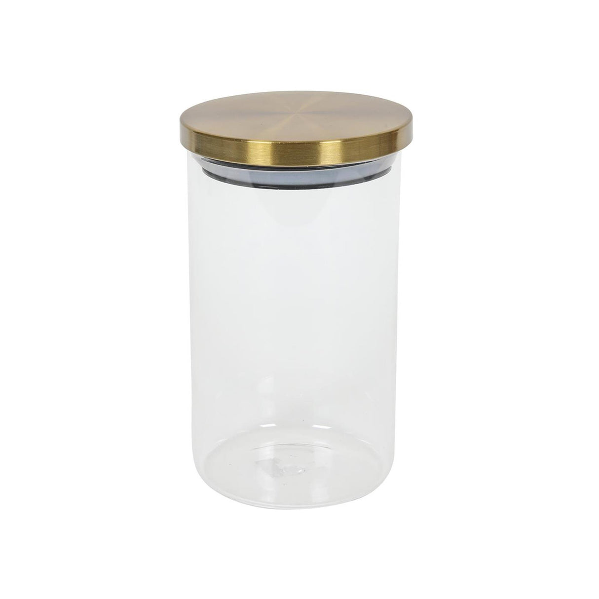 Opbevaringskrukke i glas med guldlåg ã¸9,5x17cm 900ml